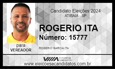 Candidato ROGERIO ITA 2024 - ATIBAIA - Eleições