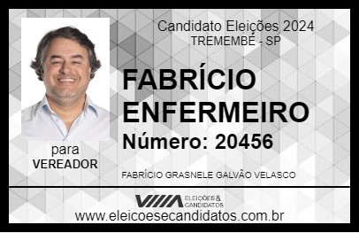 Candidato FABRÍCIO ENFERMEIRO 2024 - TREMEMBÉ - Eleições