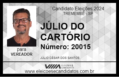 Candidato JÚLIO CESAR DOS SANTOS 2024 - TREMEMBÉ - Eleições