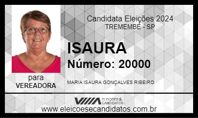 Candidato ISAURA 2024 - TREMEMBÉ - Eleições