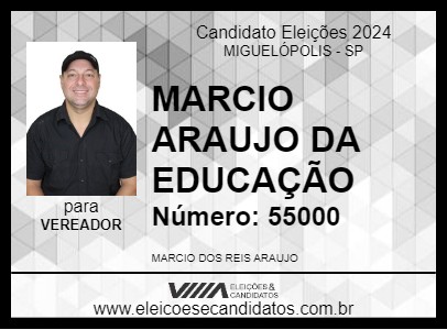 Candidato MARCIO ARAUJO DA EDUCAÇÃO 2024 - MIGUELÓPOLIS - Eleições