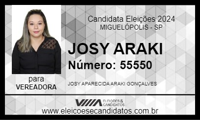 Candidato JOSY ARAKI 2024 - MIGUELÓPOLIS - Eleições