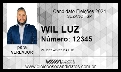 Candidato WIL LUZ 2024 - SUZANO - Eleições