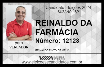 Candidato REINALDO DA FARMÁCIA 2024 - SUZANO - Eleições