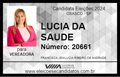 Candidato LUCIA DA SAUDE 2024 - OSASCO - Eleições