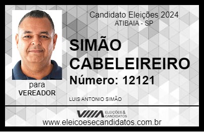 Candidato SIMÃO CABELEIREIRO 2024 - ATIBAIA - Eleições