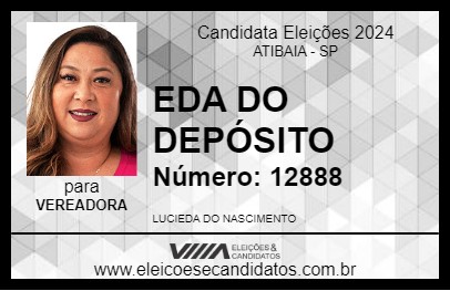 Candidato EDA DO DEPÓSITO 2024 - ATIBAIA - Eleições