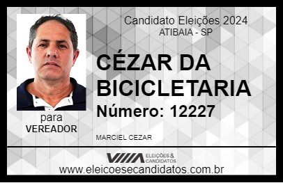 Candidato CÉZAR DA BICICLETARIA 2024 - ATIBAIA - Eleições