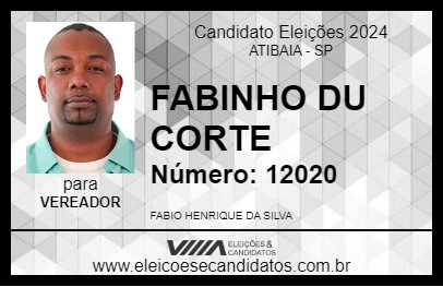 Candidato FABINHO DU CORTE 2024 - ATIBAIA - Eleições