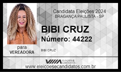 Candidato BIBI CRUZ 2024 - BRAGANÇA PAULISTA - Eleições