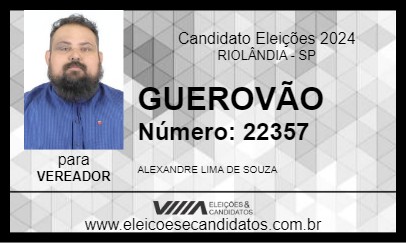 Candidato GUEROVÃO 2024 - RIOLÂNDIA - Eleições