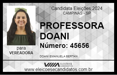 Candidato PROFESSORA DOANI 2024 - CAMPINAS - Eleições