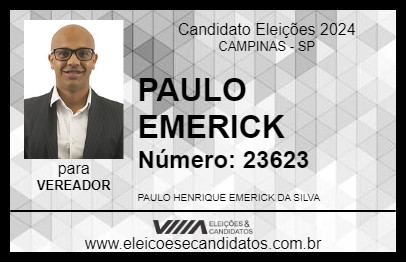 Candidato PAULO EMERICK 2024 - CAMPINAS - Eleições