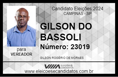 Candidato GILSON MORAES 2024 - CAMPINAS - Eleições