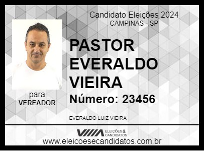 Candidato PASTOR EVERALDO VIEIRA 2024 - CAMPINAS - Eleições