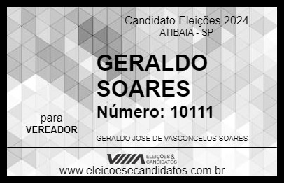 Candidato GERALDO SOARES 2024 - ATIBAIA - Eleições