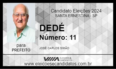 Candidato DEDÉ 2024 - SANTA ERNESTINA - Eleições