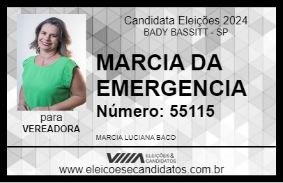 Candidato MARCIA DA EMERGENCIA 2024 - BADY BASSITT - Eleições