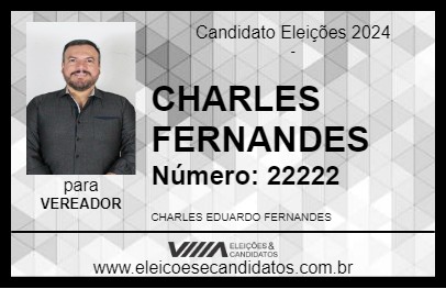 Candidato CHARLES FERNANDES 2024 - CRUZEIRO - Eleições