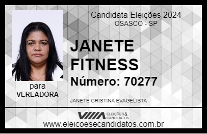 Candidato JANETE FITNESS 2024 - OSASCO - Eleições