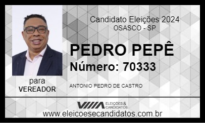 Candidato PEDRO PEPÊ 2024 - OSASCO - Eleições