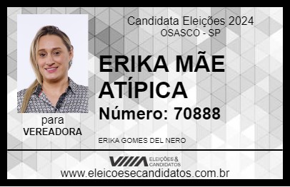 Candidato ERIKA MÃE ATÍPICA 2024 - OSASCO - Eleições