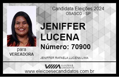 Candidato JENIFFER LUCENA 2024 - OSASCO - Eleições