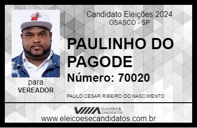 Candidato PAULINHO DO PAGODE 2024 - OSASCO - Eleições