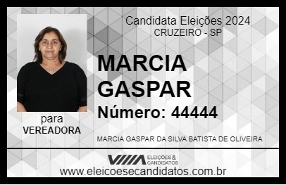 Candidato MARCIA GASPAR 2024 - CRUZEIRO - Eleições