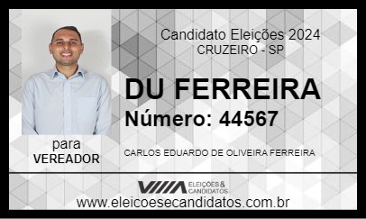 Candidato DU FERREIRA 2024 - CRUZEIRO - Eleições