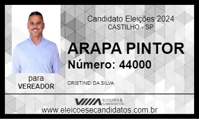 Candidato ARAPA PINTOR 2024 - CASTILHO - Eleições