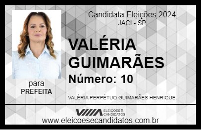 Candidato VALÉRIA GUIMARÃES 2024 - JACI - Eleições