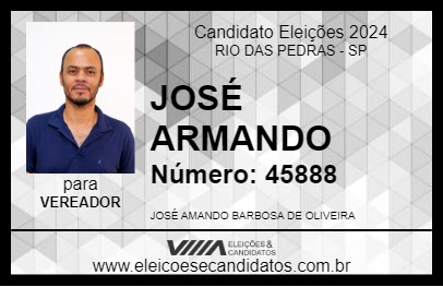 Candidato JOSÉ ARMANDO 2024 - RIO DAS PEDRAS - Eleições