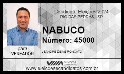 Candidato NABUCO 2024 - RIO DAS PEDRAS - Eleições