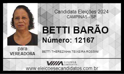 Candidato BETTI BARÃO 2024 - CAMPINAS - Eleições