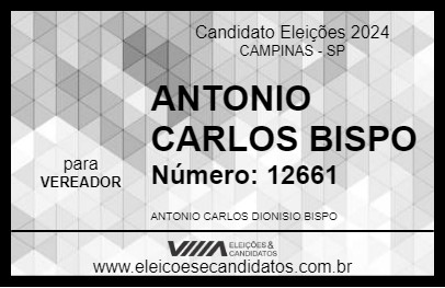 Candidato ANTONIO CARLOS BISPO 2024 - CAMPINAS - Eleições