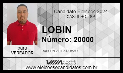 Candidato LOBIN 2024 - CASTILHO - Eleições