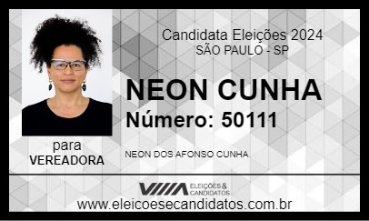 Candidato NEON CUNHA 2024 - SÃO PAULO - Eleições