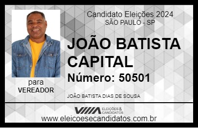 Candidato JOÃO BATISTA CAPITAL 2024 - SÃO PAULO - Eleições