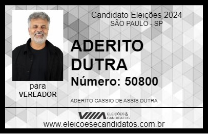 Candidato ADERITO DUTRA 2024 - SÃO PAULO - Eleições