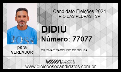 Candidato DIDIU 2024 - RIO DAS PEDRAS - Eleições