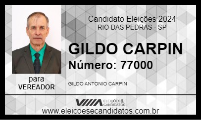 Candidato GILDO CARPIN 2024 - RIO DAS PEDRAS - Eleições