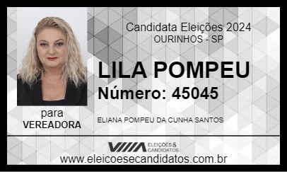 Candidato LILA POMPEU 2024 - OURINHOS - Eleições