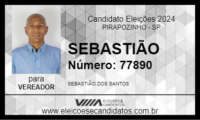 Candidato SEBASTIÃO 2024 - PIRAPOZINHO - Eleições