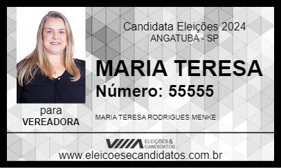 Candidato MARIA TERESA 2024 - ANGATUBA - Eleições