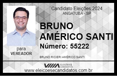 Candidato BRUNO AMÉRICO SANTI 2024 - ANGATUBA - Eleições