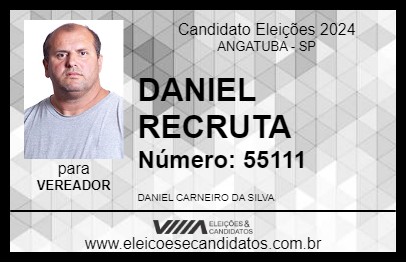 Candidato DANIEL RECRUTA 2024 - ANGATUBA - Eleições