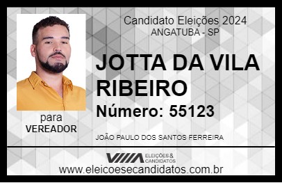 Candidato JOTTA DA VILA RIBEIRO 2024 - ANGATUBA - Eleições