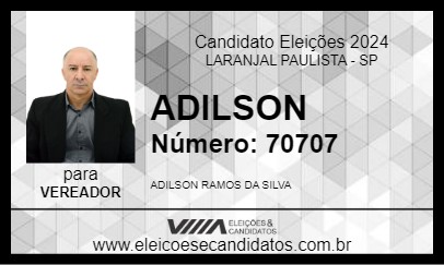 Candidato ADILSON 2024 - LARANJAL PAULISTA - Eleições