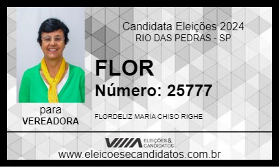 Candidato FLOR 2024 - RIO DAS PEDRAS - Eleições